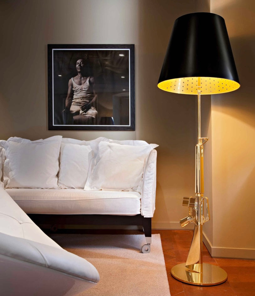 Guns Lounge Dimmable Floor Lamp in Gold