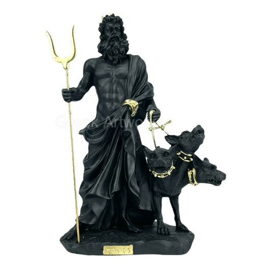 Hades Pluto God of Underworld & Cerberus statue